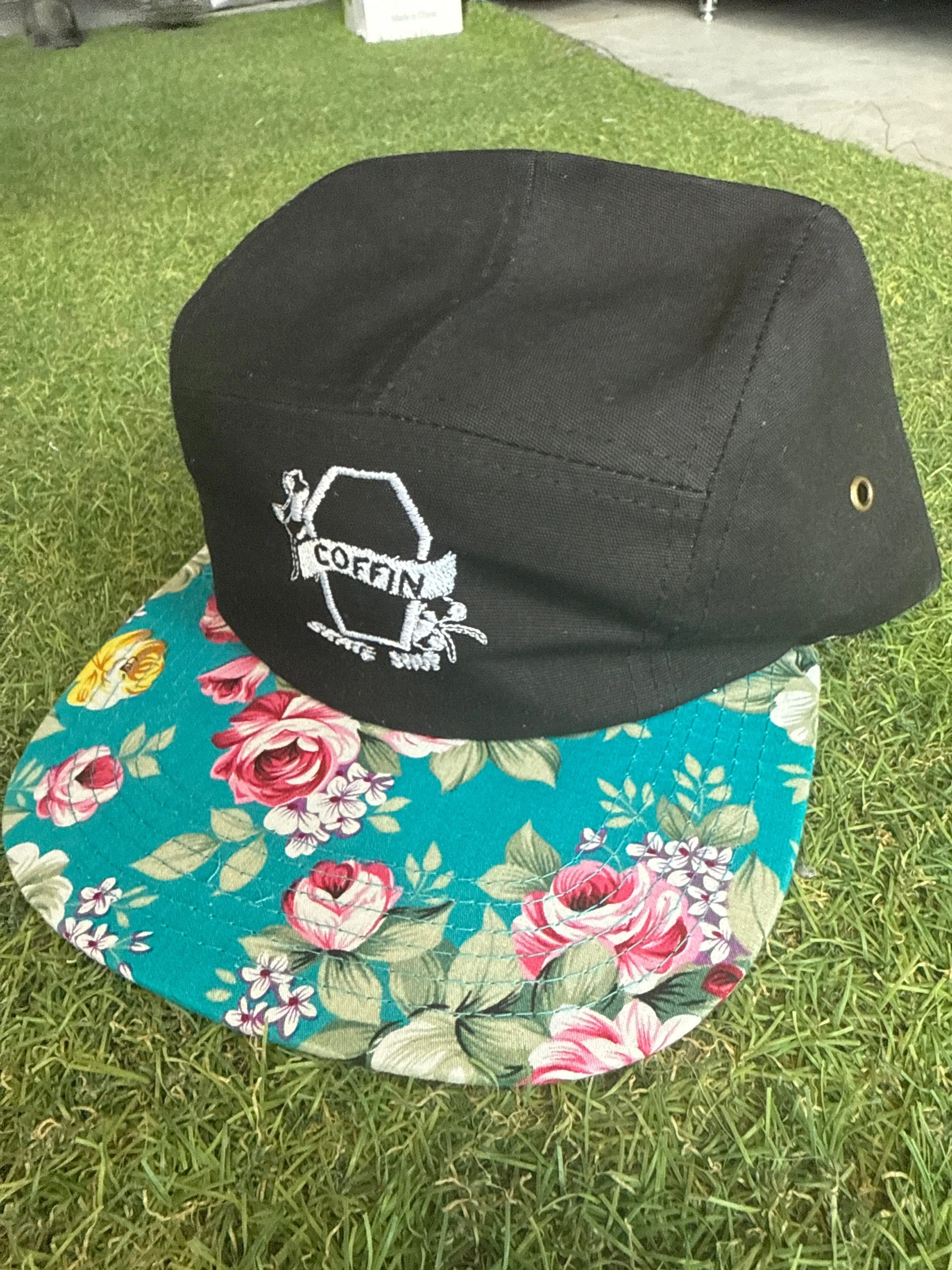 Coffin Skate Floral Five Panel Hat