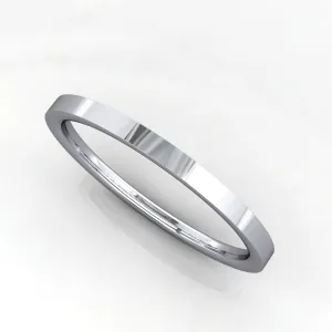 Comfort Fit Flat Wedding Band 1.5mm