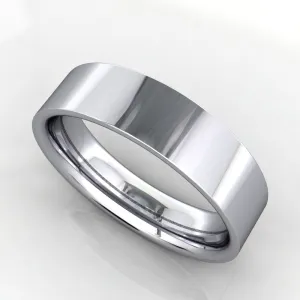 Comfort Fit Flat Wedding Band 5mm