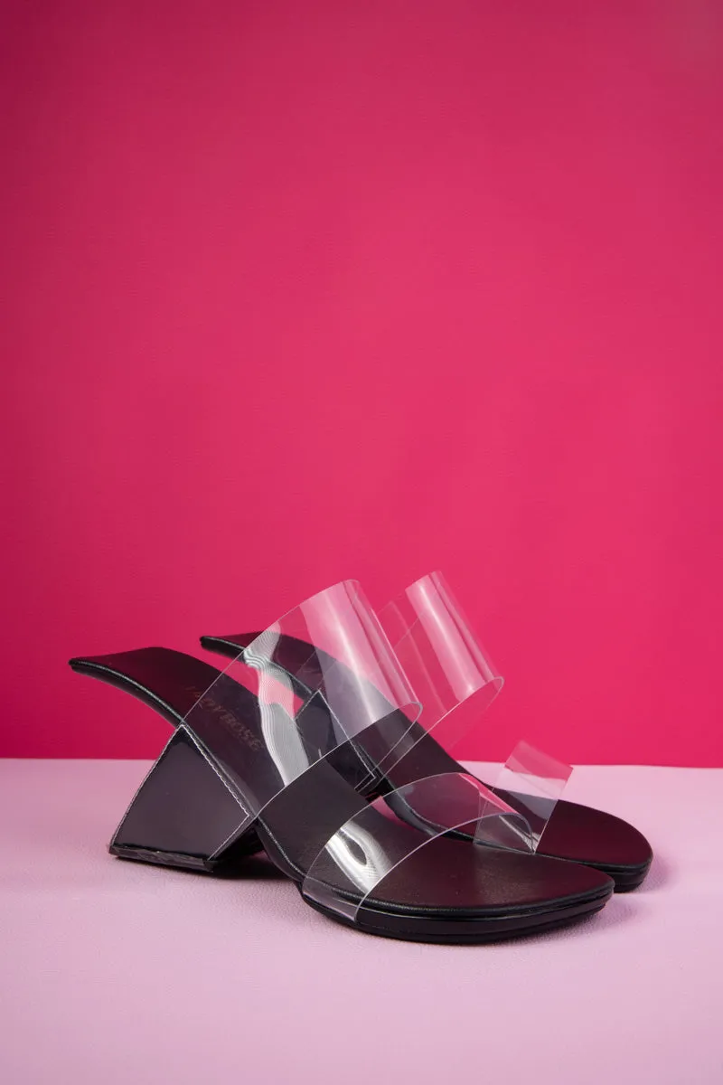 Confidential Business Leather Sandal - Black