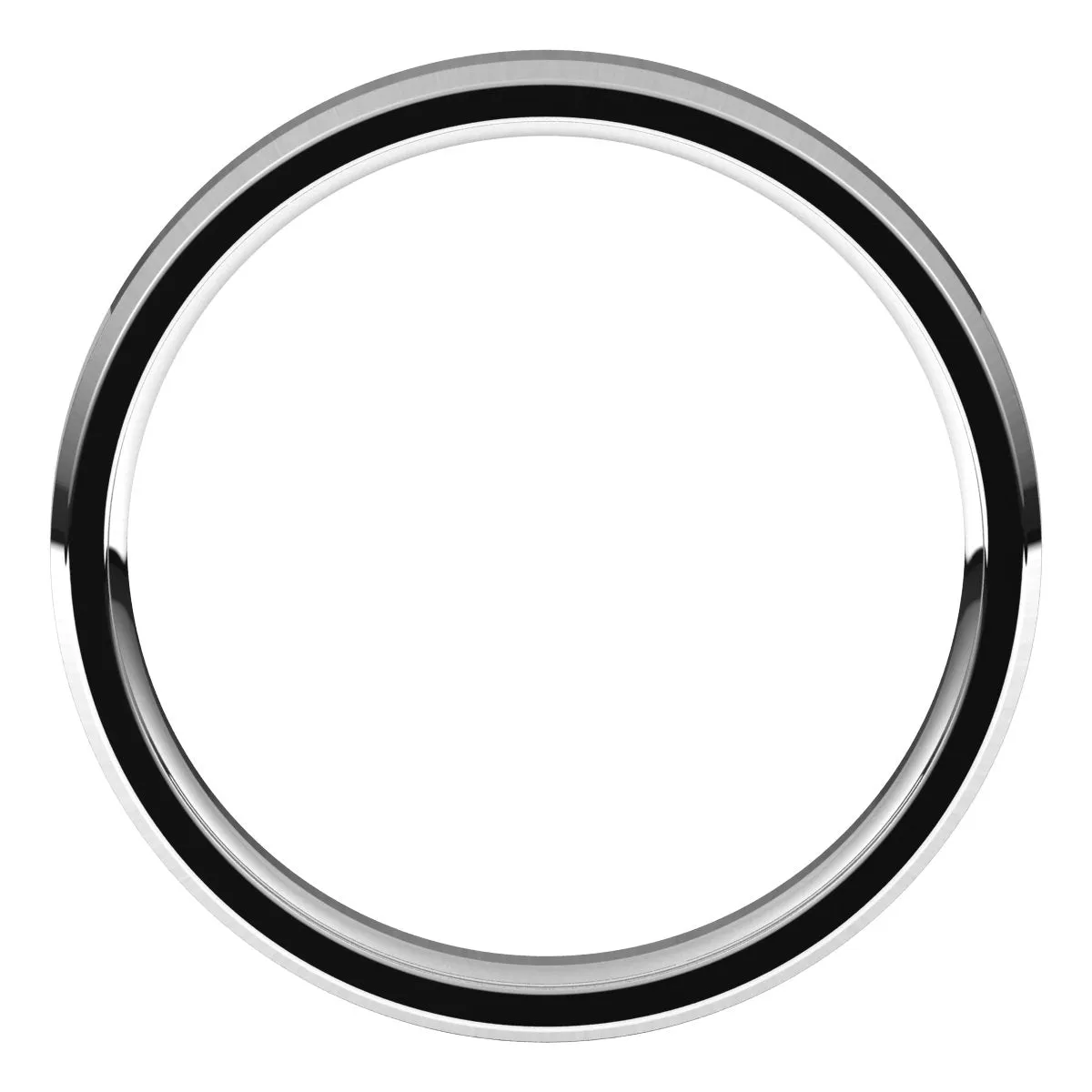 Continuum Sterling Silver 3 mm Beveled Edge Comfort Fit Light Band