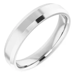 Continuum Sterling Silver 4 mm Beveled Edge Comfort Fit Light Band