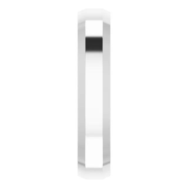Continuum Sterling Silver 4 mm Beveled Edge Comfort Fit Light Band