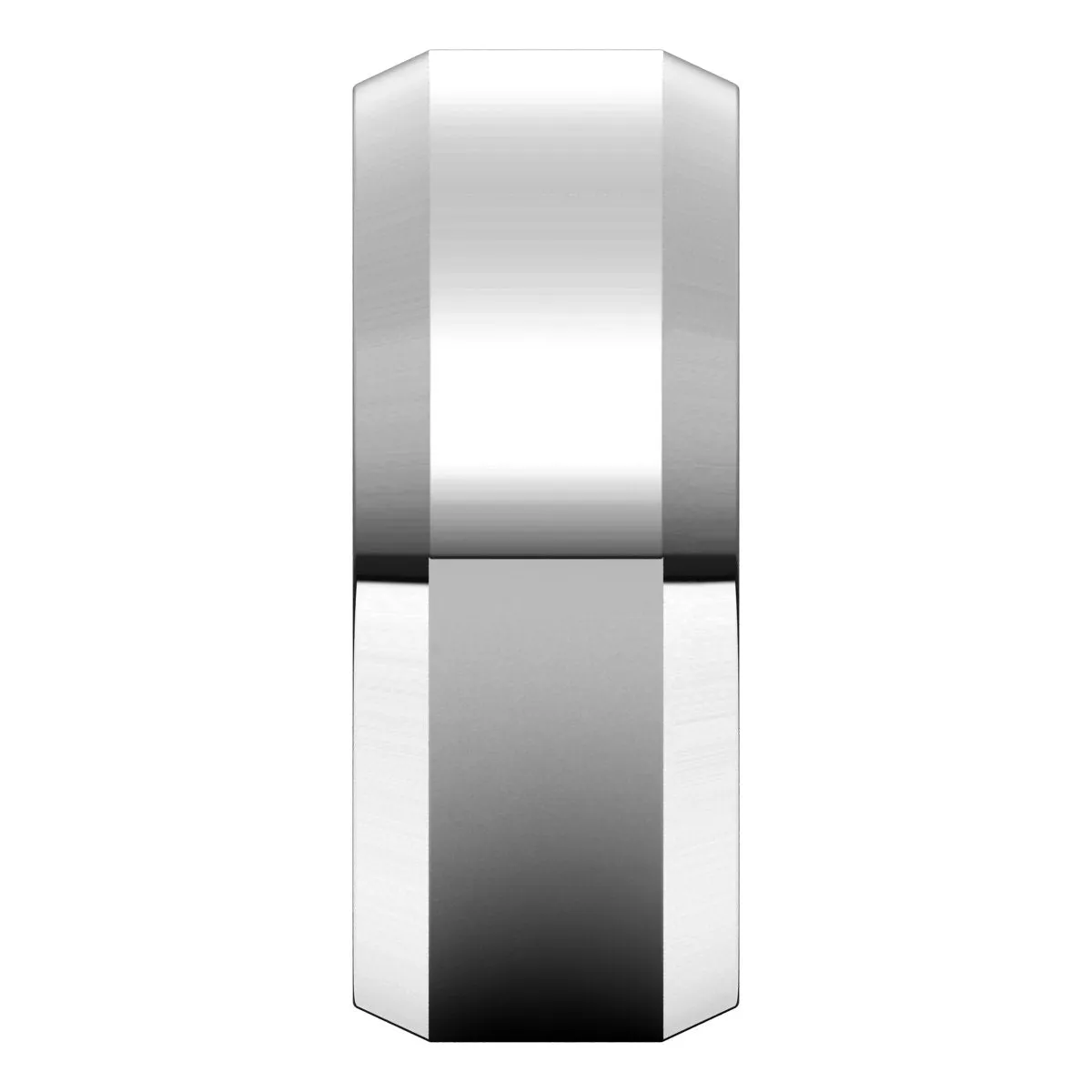 Continuum Sterling Silver 8 mm Beveled Edge Comfort Fit Light Band