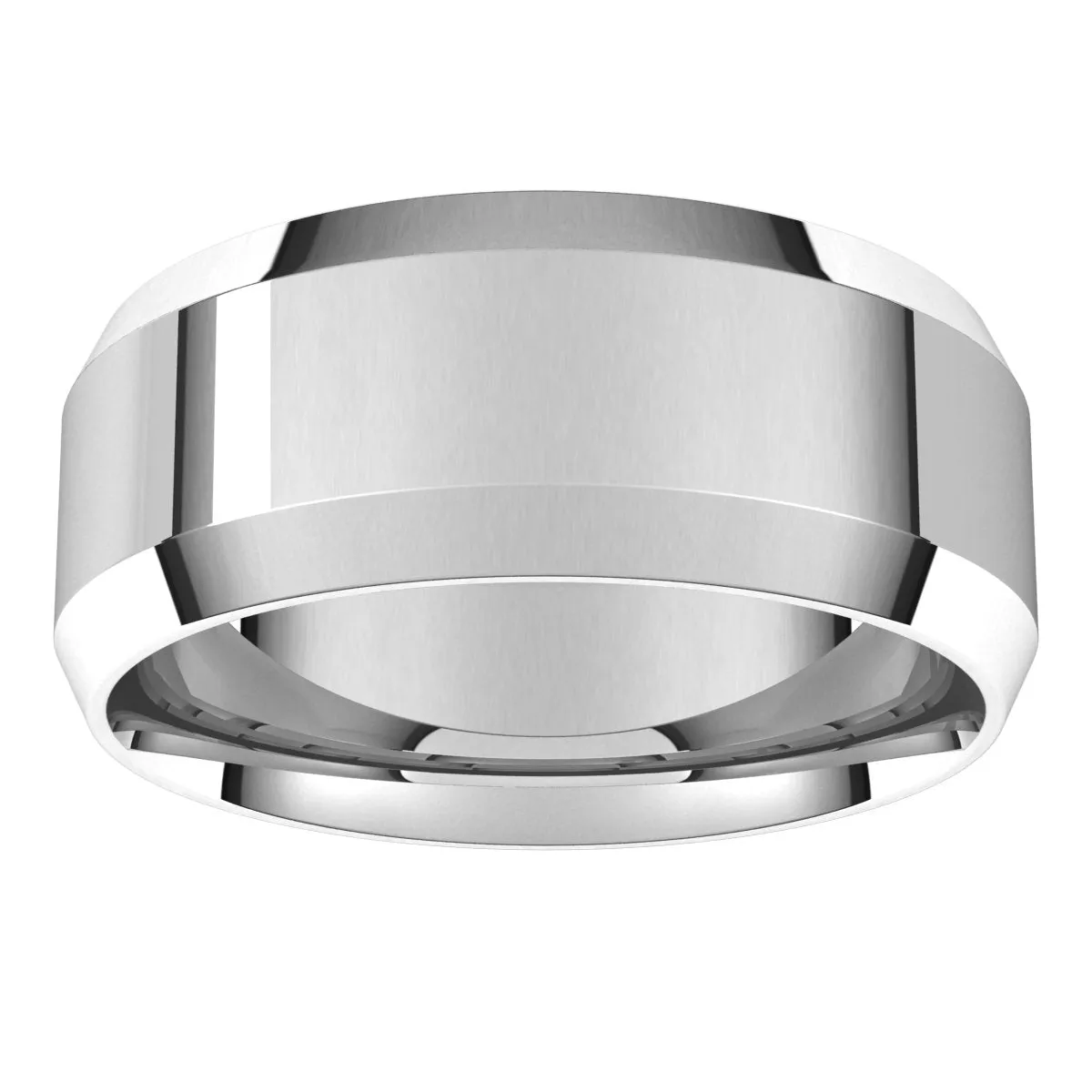 Continuum Sterling Silver 8 mm Beveled Edge Comfort Fit Light Band