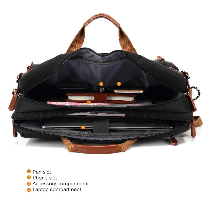 Convertible Backpack / Messenger / Laptop <br> Nylon