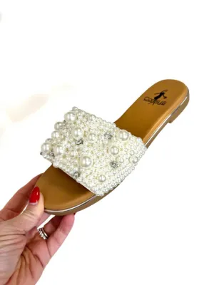 Corky's Ivory Gimme Kiss Flip Flops