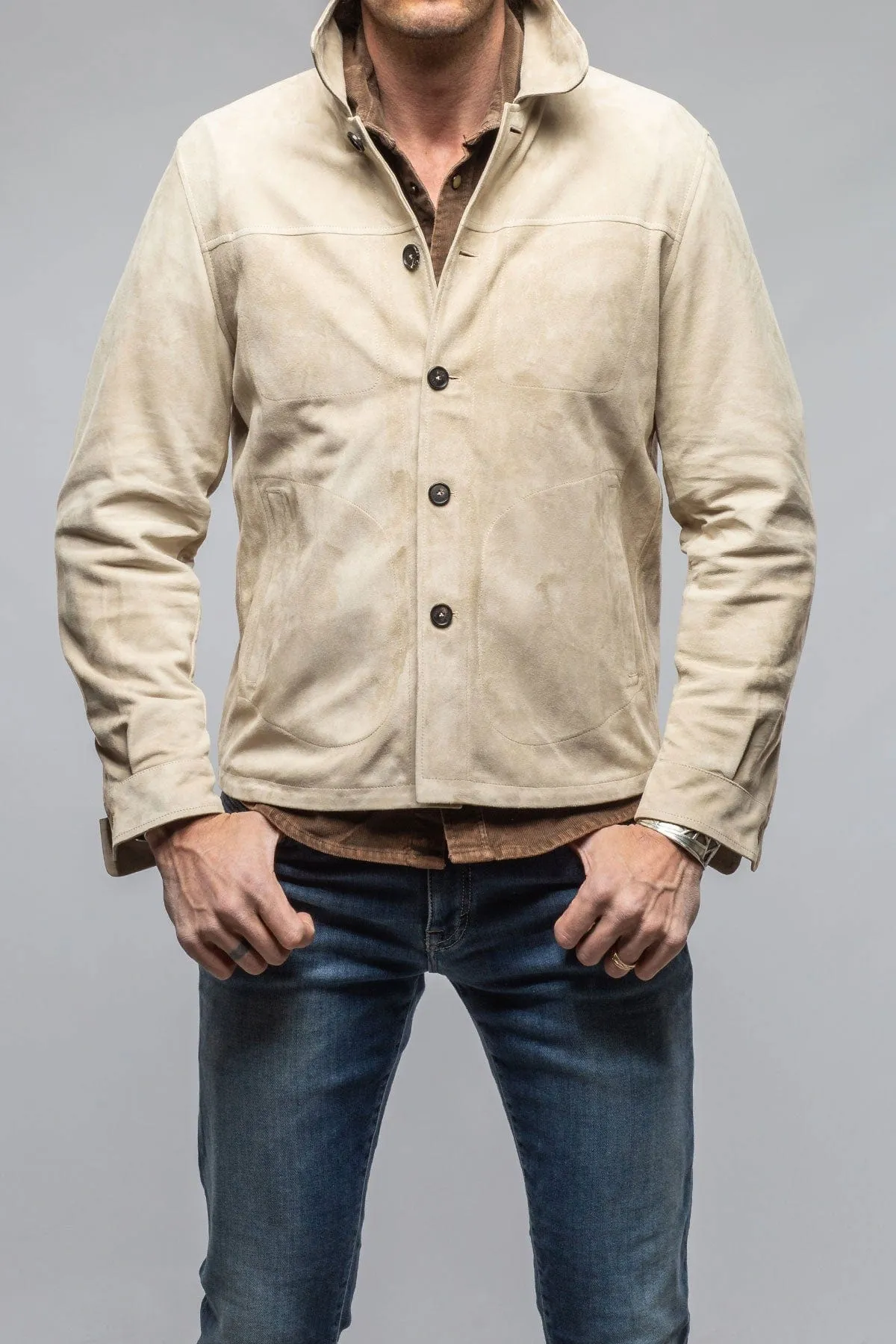 Corralejo Suede Overshirt In Palomino