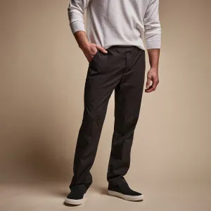 Cotton Linen Poplin Pant - Black