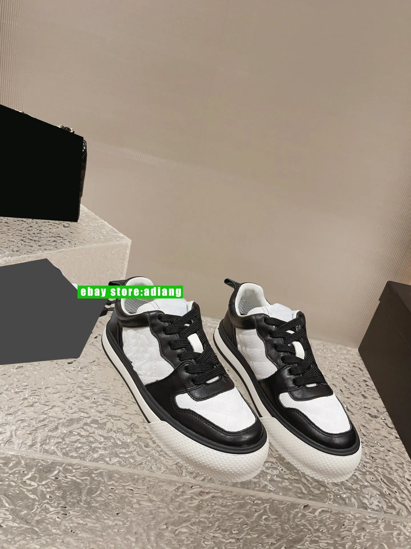cow leather white black patchwork flats casual shoes fashion women 2023 35-41 comfort