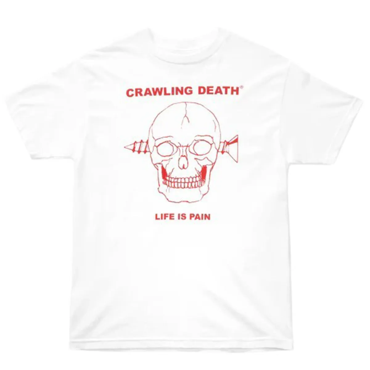 Crawling Death - Screw Skull Tee White