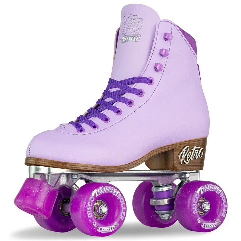 CRAZY SKATE RETRO ROLLER PURPLE ROLLER SKATES