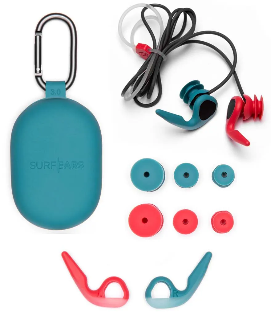 Creatures Surf Ears Ear Plugs 3.0 - Red Teal