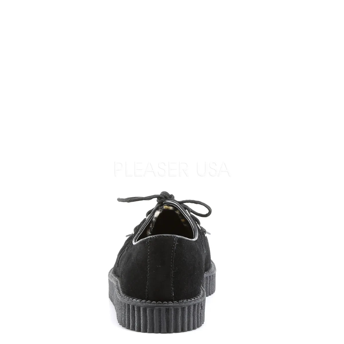 CREEPER-600  Black Suede-Cheetah Fur