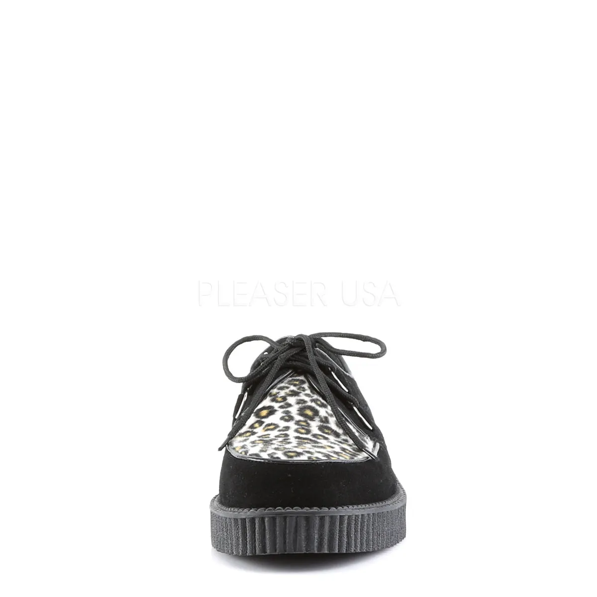 CREEPER-600  Black Suede-Cheetah Fur