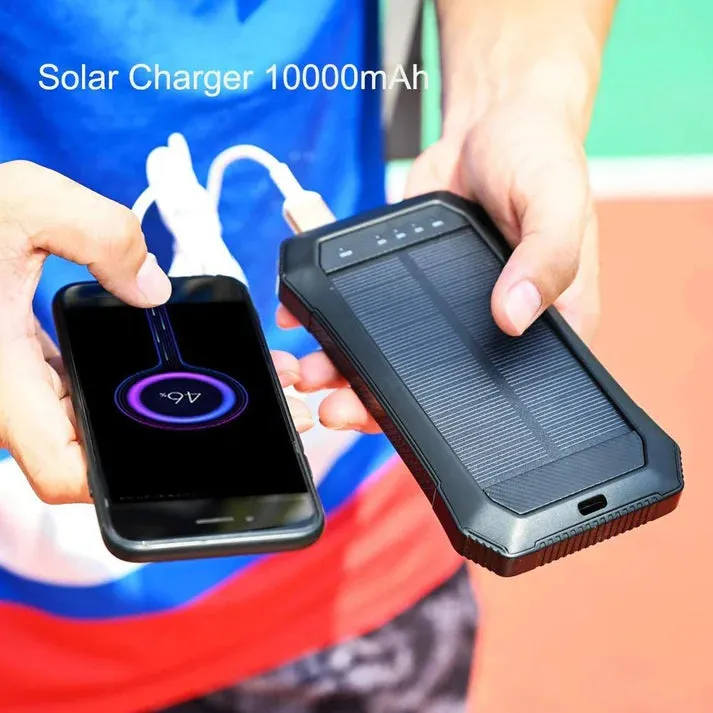Crony ES986S-Business Power Bank 28000mAh Solar Charger Qi Wireless Power Bank