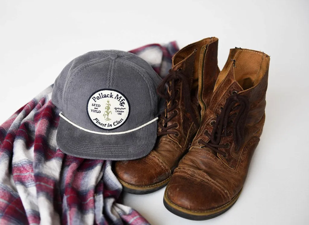 DARK GRAY CORDUROY SNAPBACK