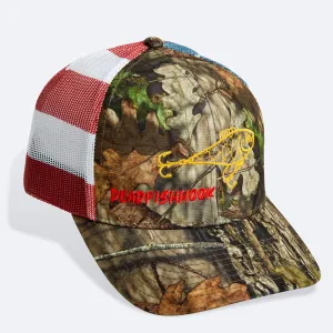 Dead Fish Hook Patriotic Lure Camo Hat