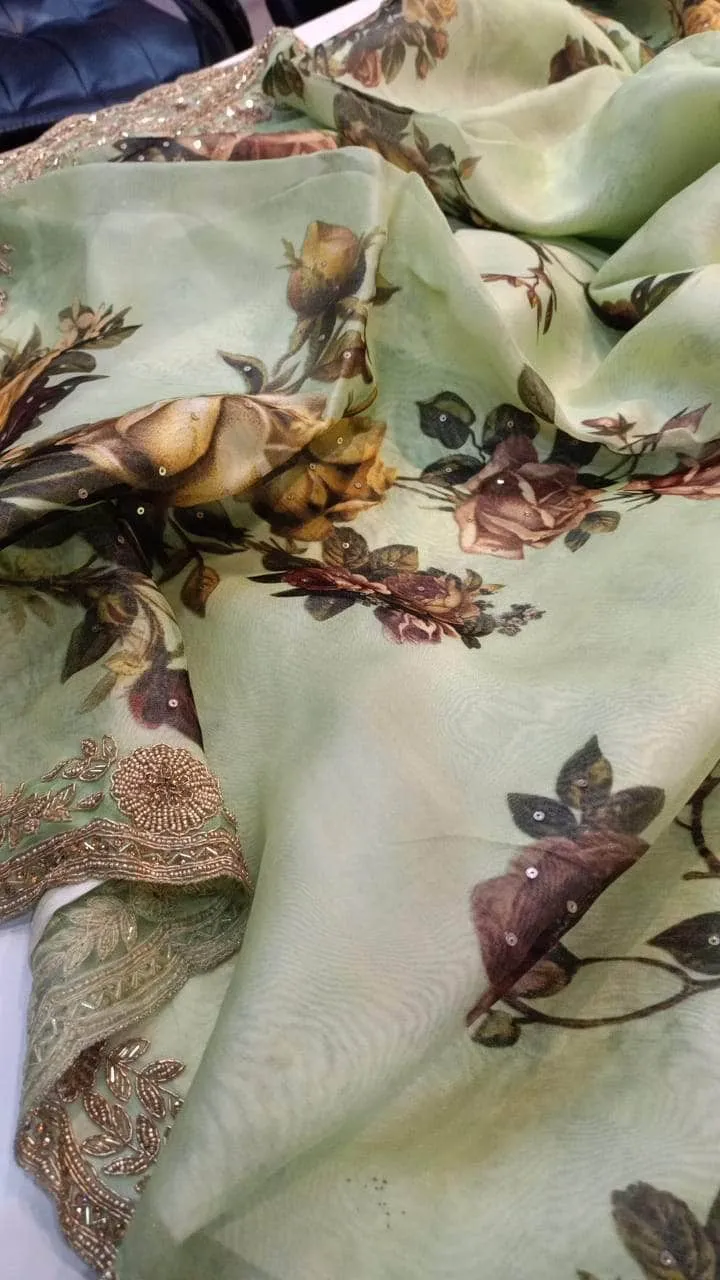 Designer Pure Organza Saree