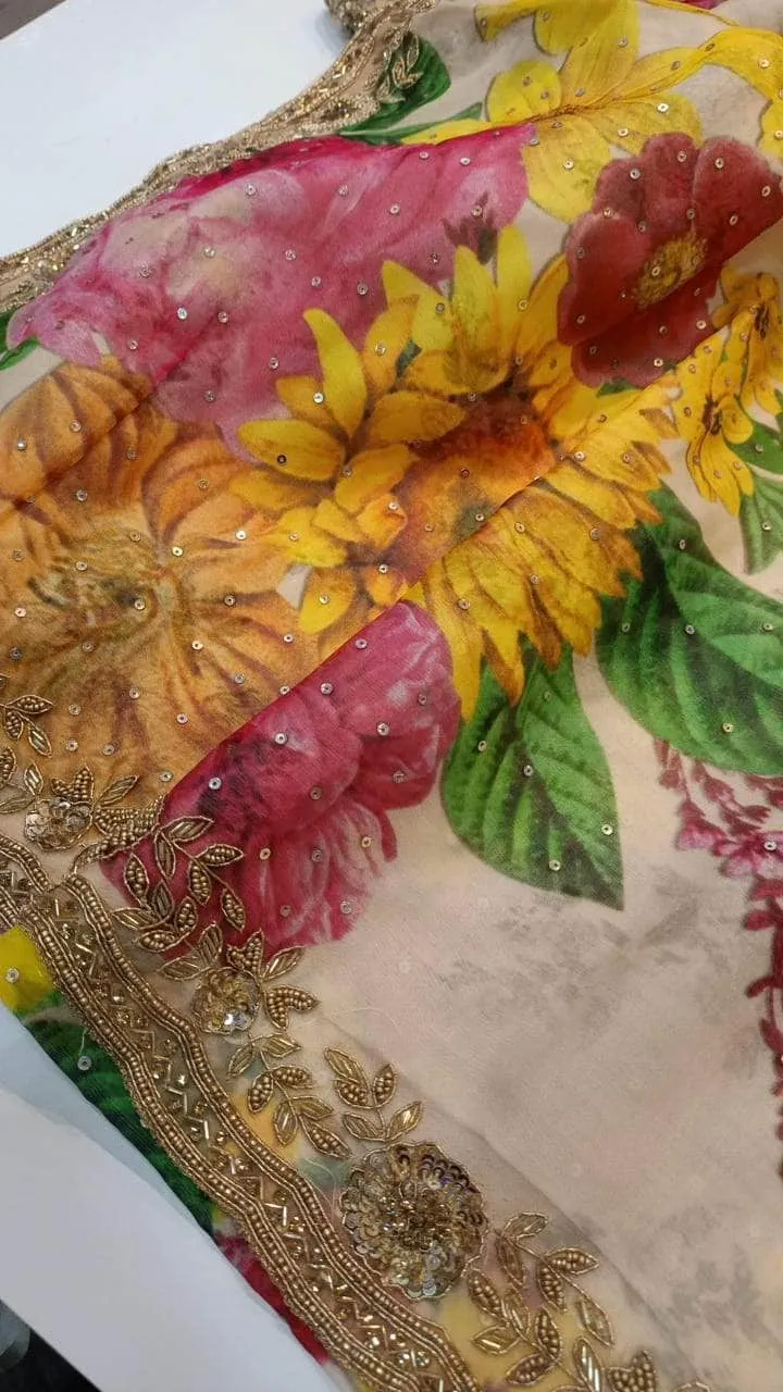 Designer Pure Organza Saree