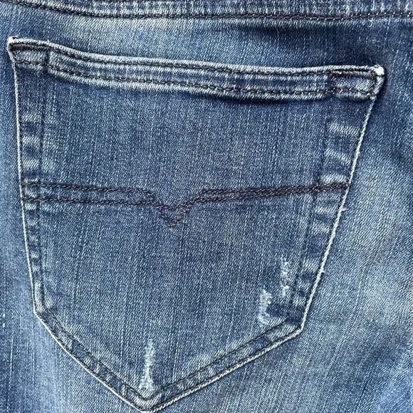 Diesel Skinzee-Low-S Super Slim Skinny Low Waist Mid-Wash Jeans Womens 27 Y2K