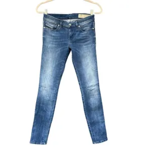 Diesel Skinzee-Low-S Super Slim Skinny Low Waist Mid-Wash Jeans Womens 27 Y2K