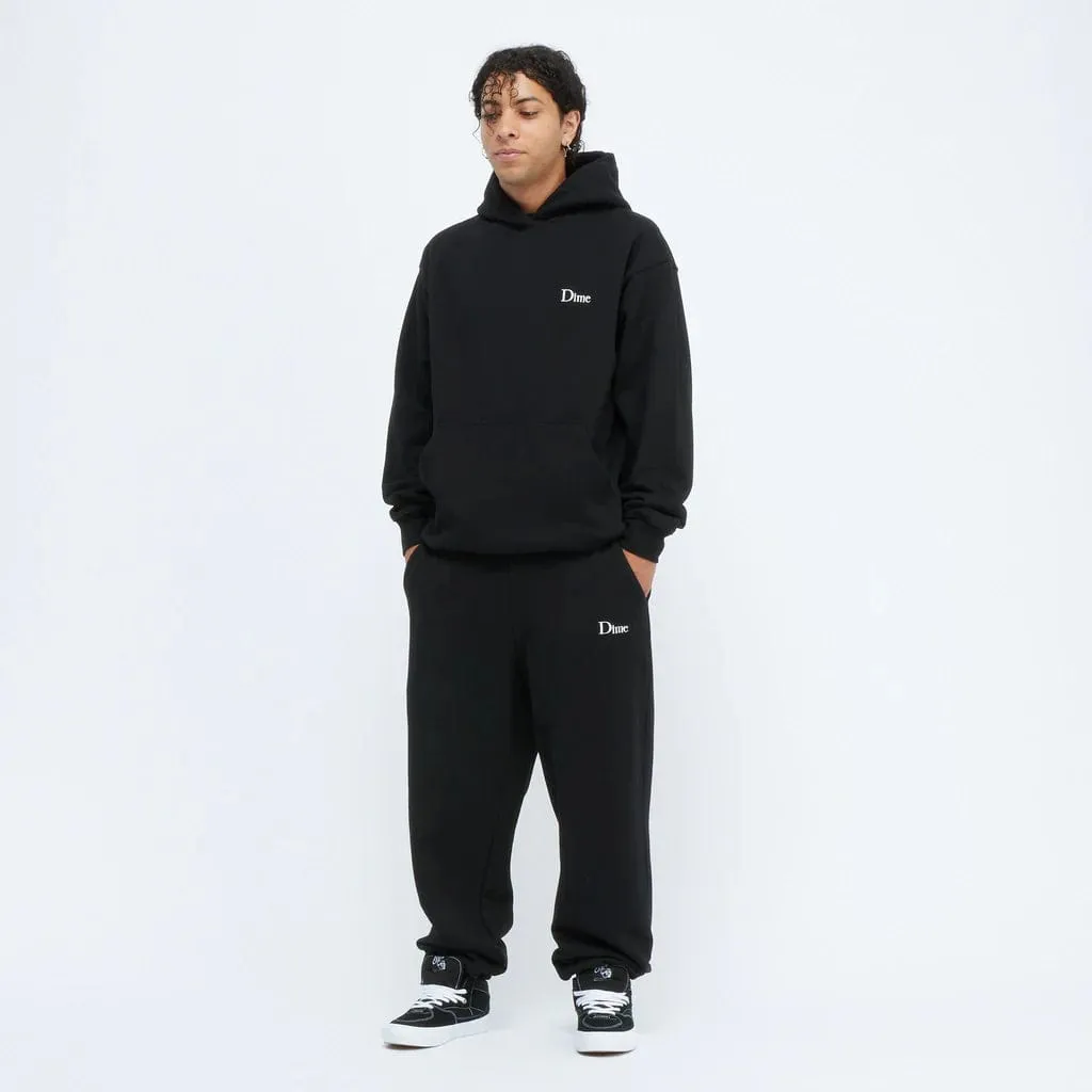 Dime MTL Classic Small Logo Hood Black