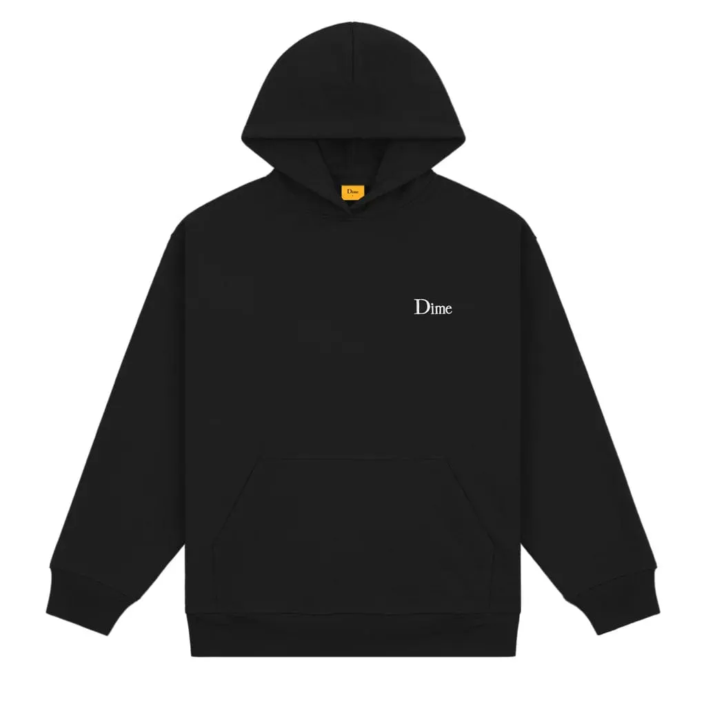 Dime MTL Classic Small Logo Hood Black