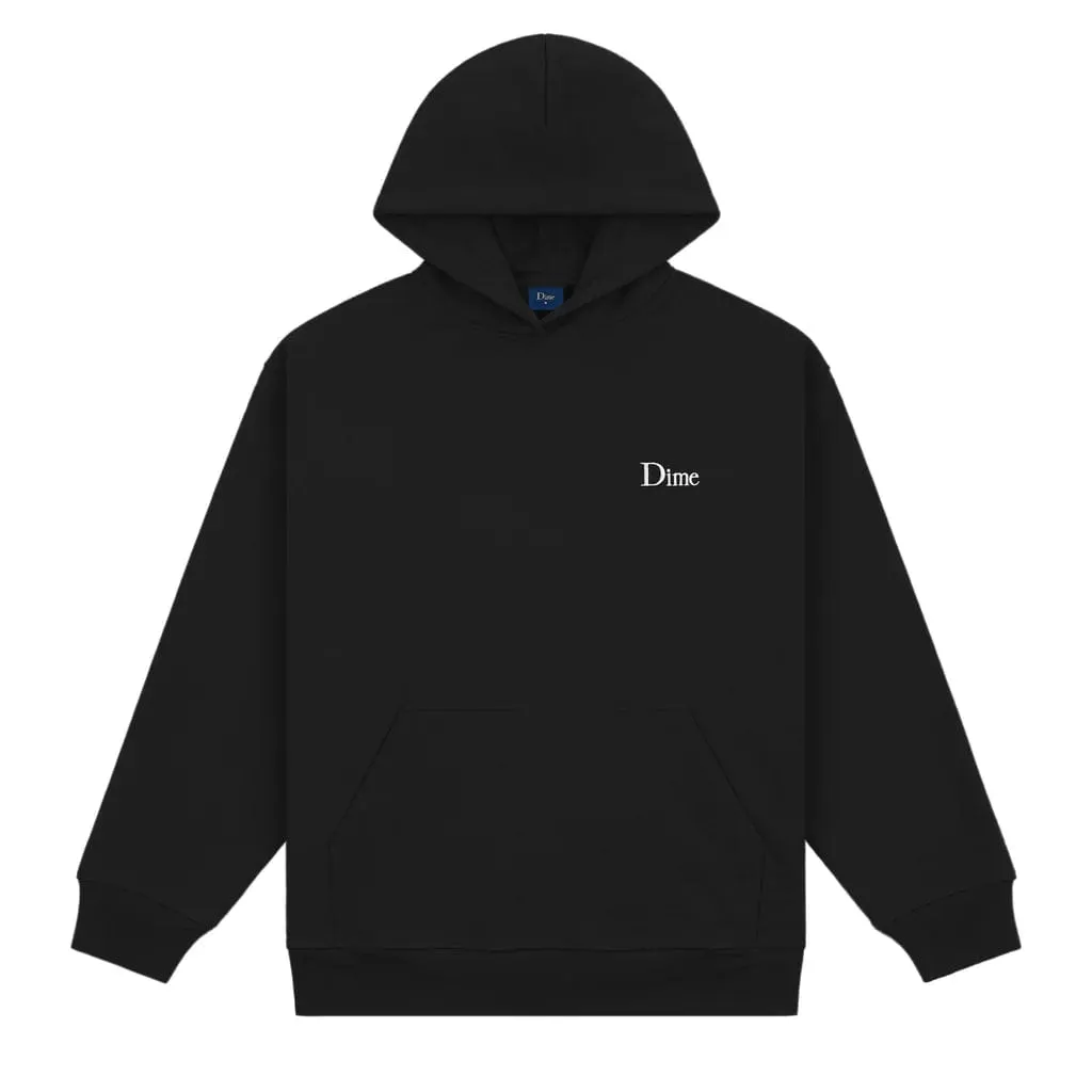 Dime MTL Classic Small Logo Hoodie Black