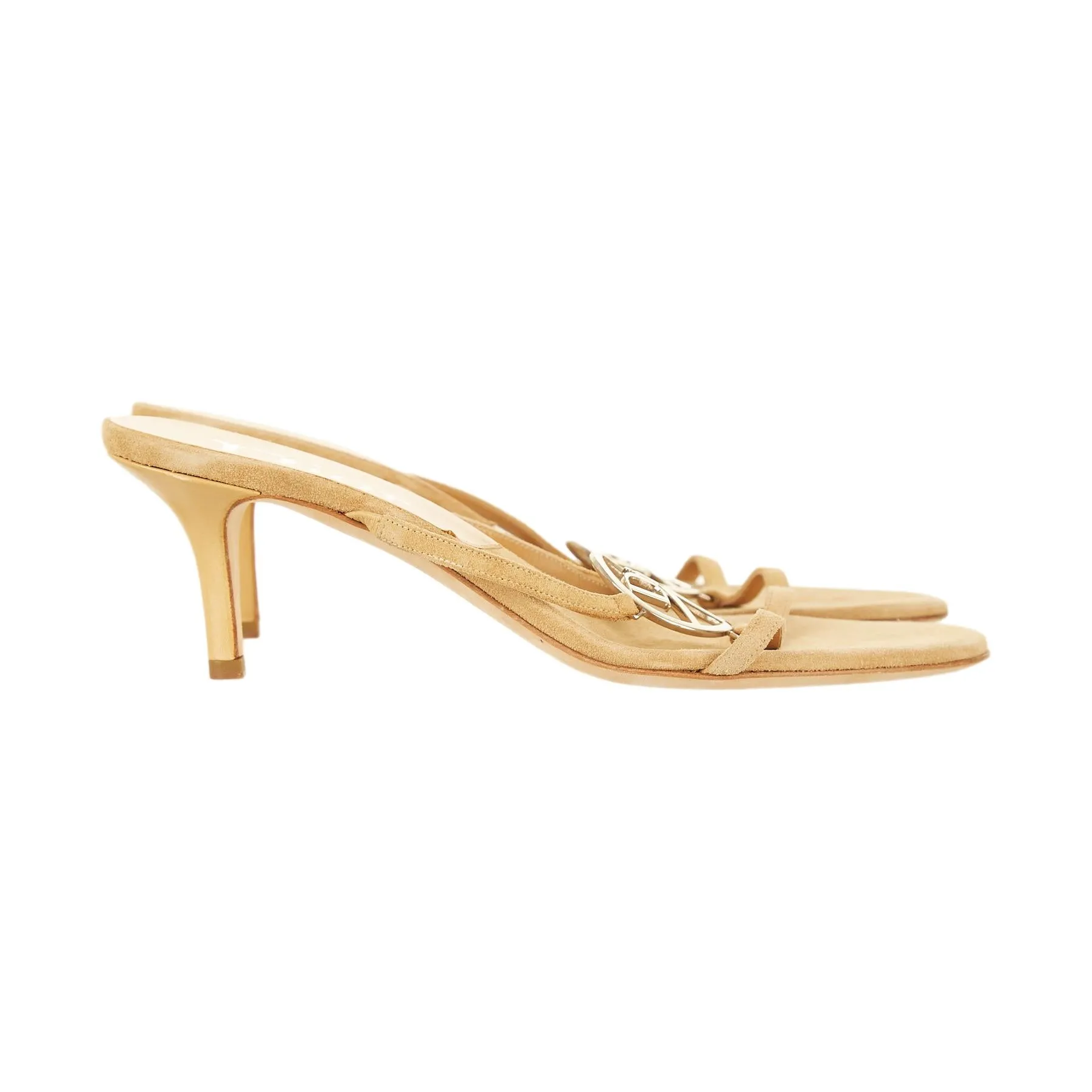 Dior Brown Peace Logo Heels