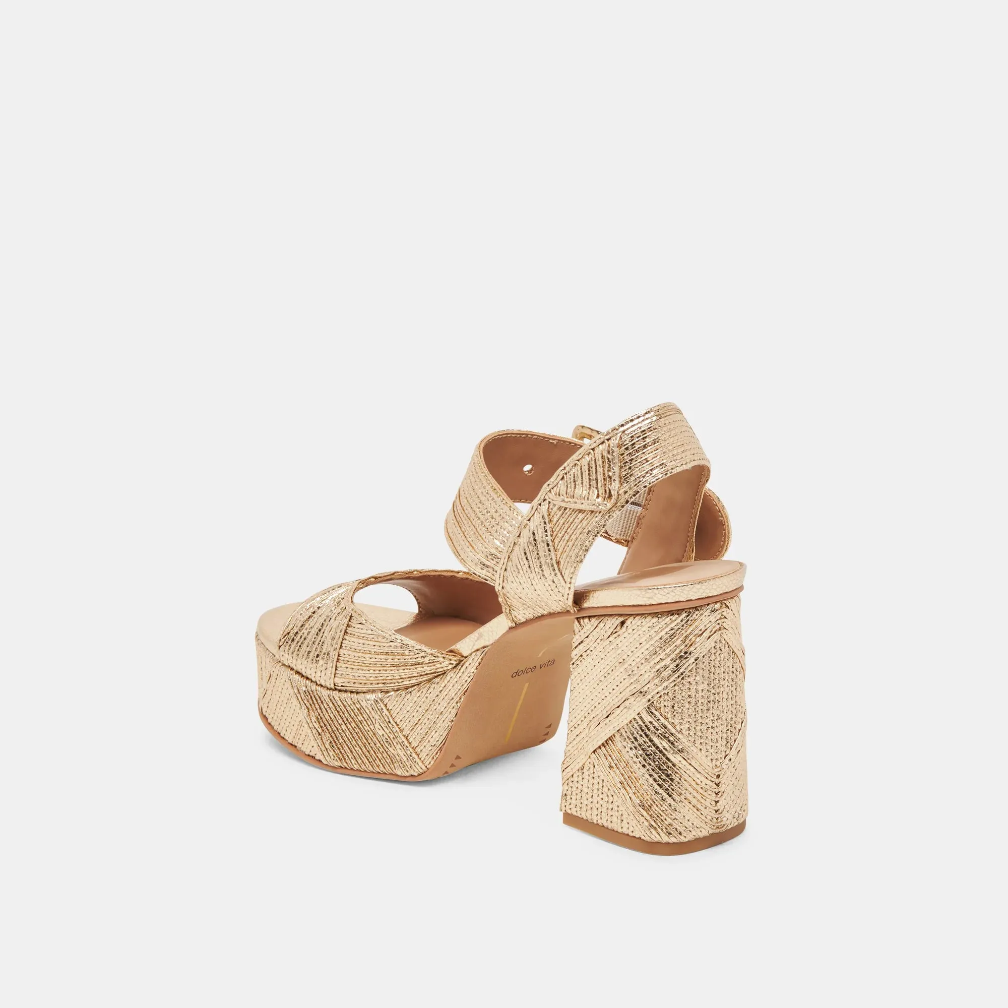 Dolce Vita Gold Bobby Deco Heels (1 Size 10)
