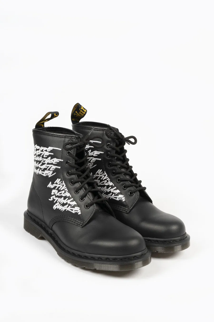 DR MARTENS X FUTURA 1460 EMB BLACK NAPPA