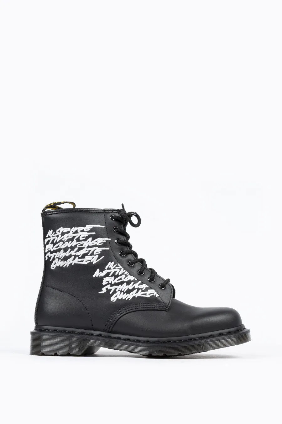 DR MARTENS X FUTURA 1460 EMB BLACK NAPPA