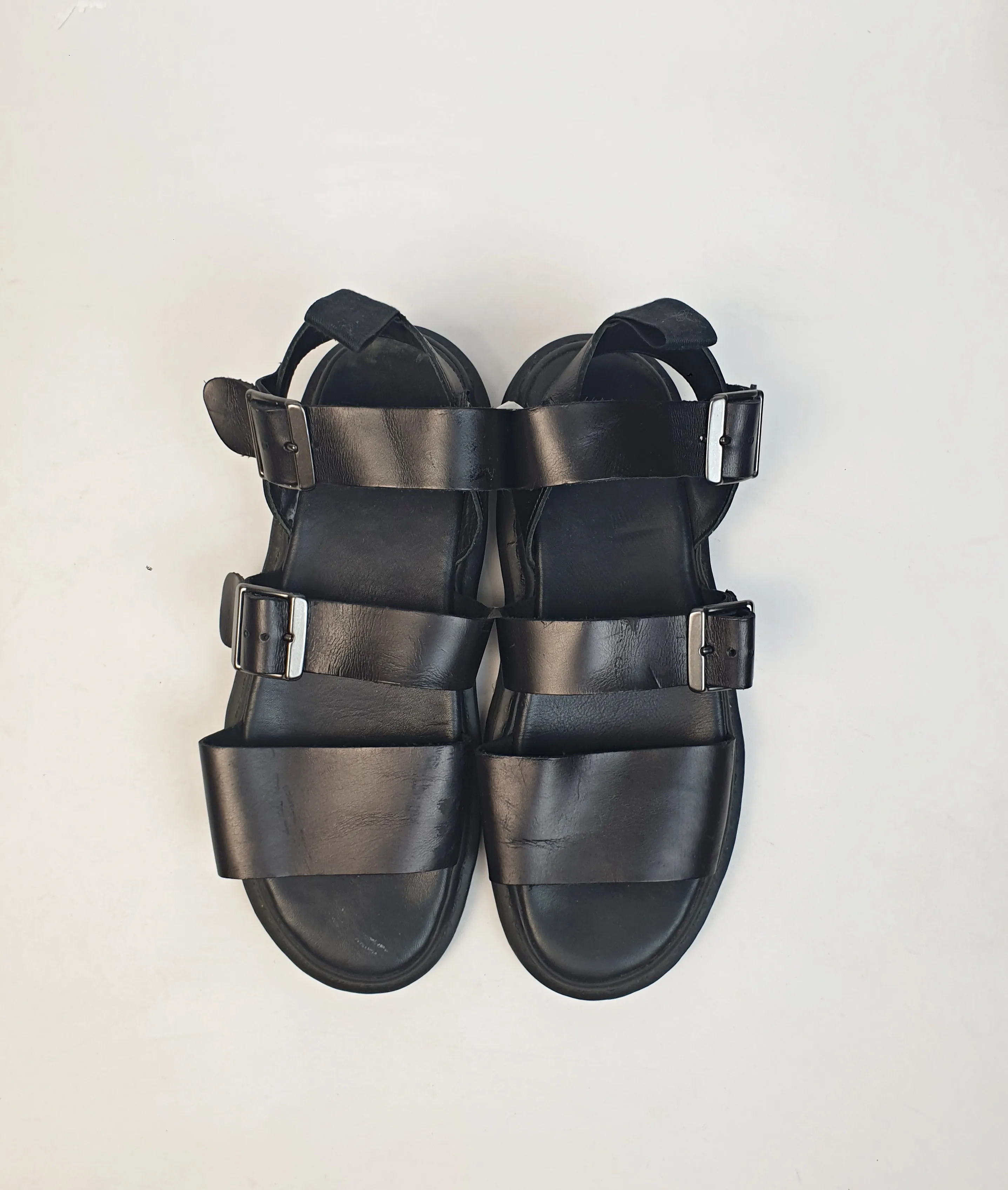 Dr Martins men's/unisex black leather sandals size 43