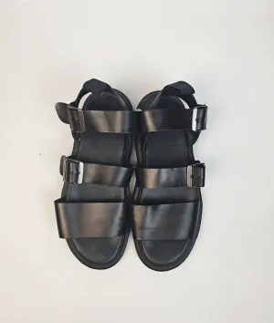 Dr Martins men's/unisex black leather sandals size 43