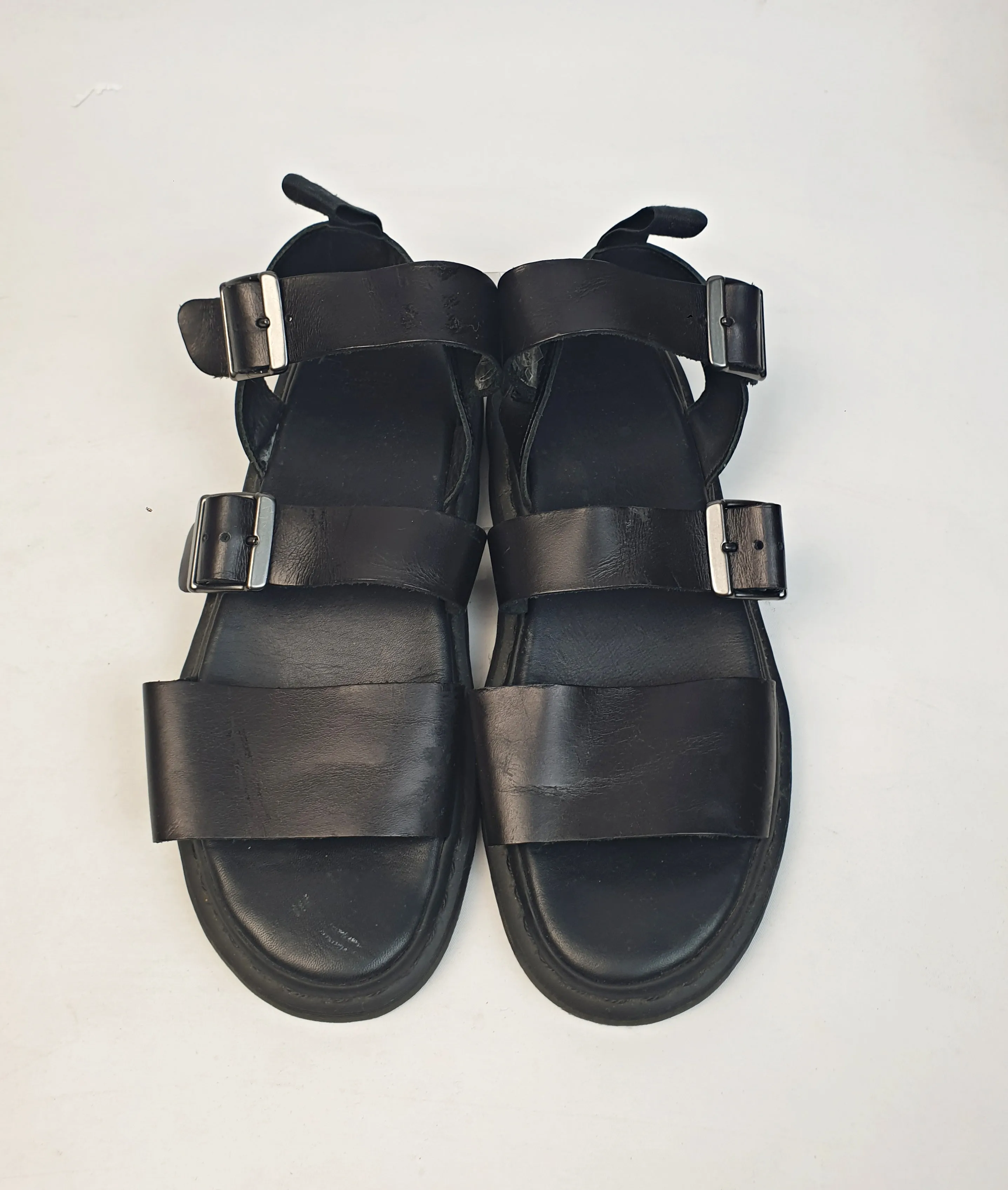 Dr Martins men's/unisex black leather sandals size 43