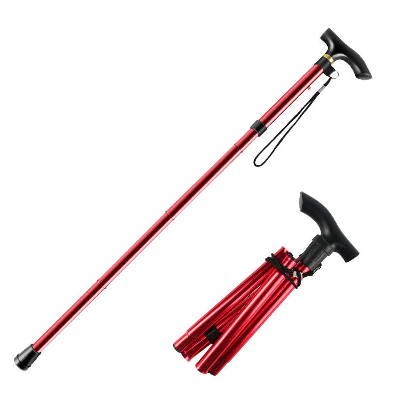Durable Aluminum Trekking Pole with Rubber Handle for Enhanced Stability | Lightweight Walking Stick for Hiking and Mountaineering