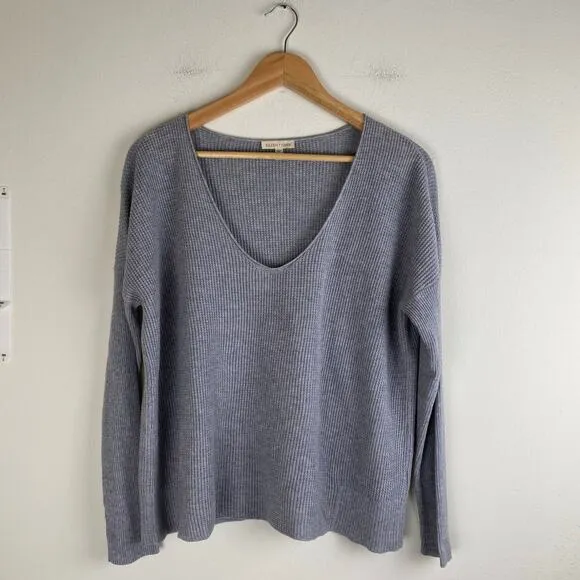 Eileen Fisher Textured Sweater Size S Heather Gray Organic Cotton Sustainable