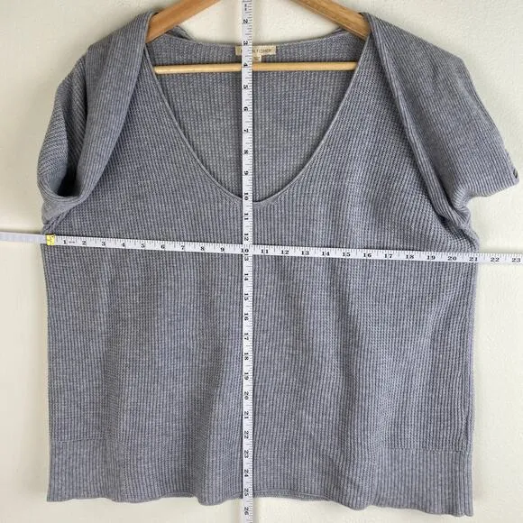 Eileen Fisher Textured Sweater Size S Heather Gray Organic Cotton Sustainable