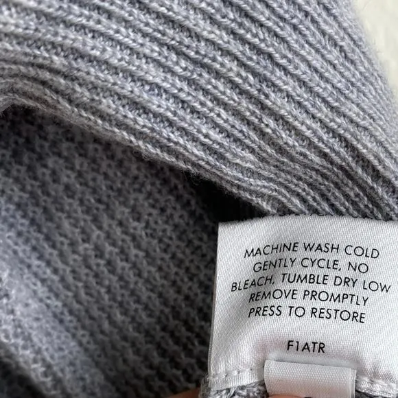 Eileen Fisher Textured Sweater Size S Heather Gray Organic Cotton Sustainable