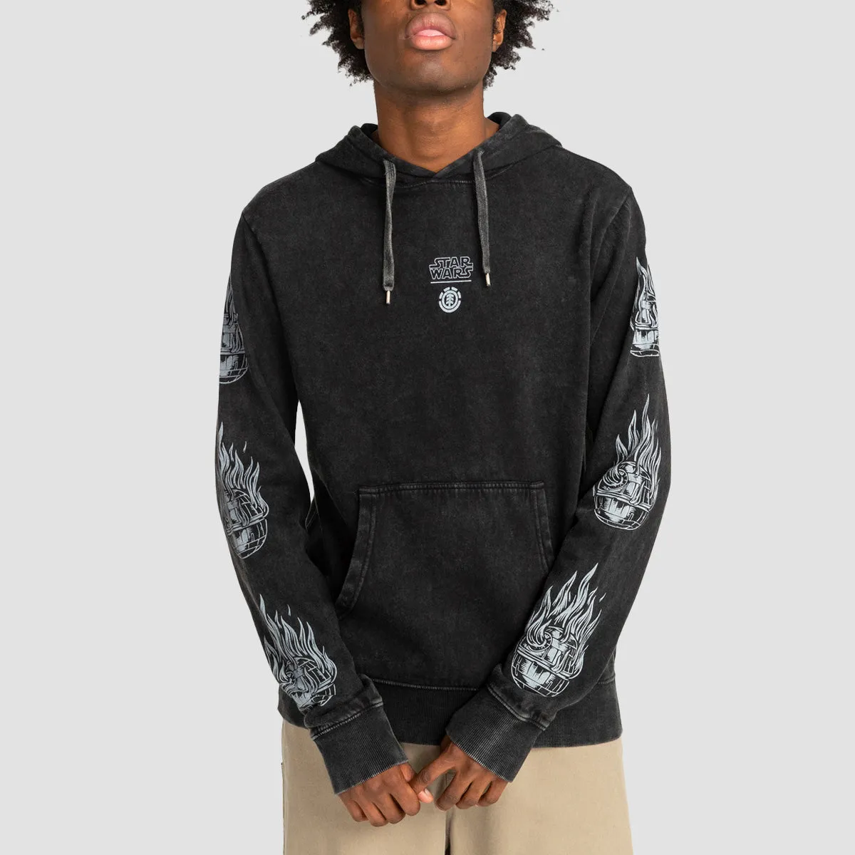 Element X Star Wars Deathstar Pullover Hoodie Washed Black
