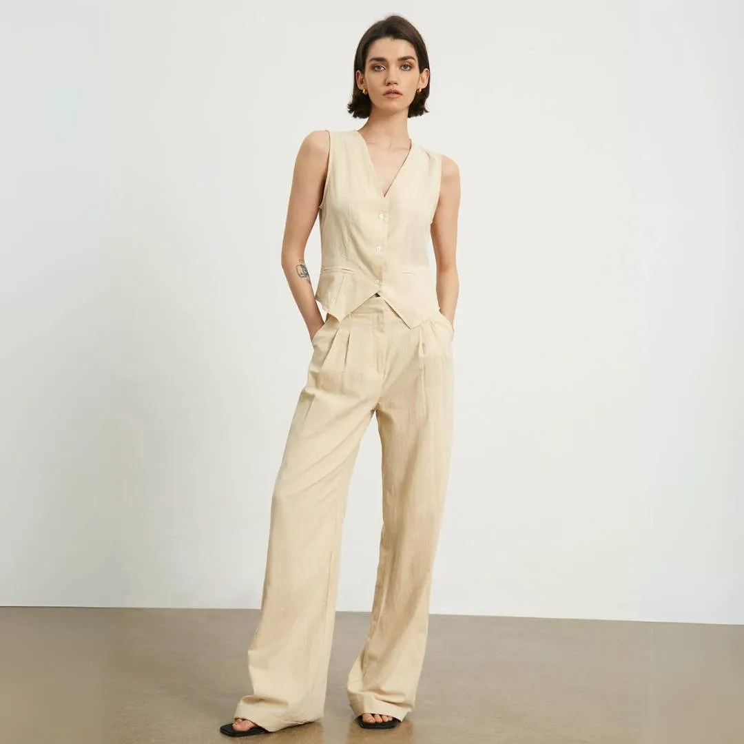 Elizabeth™ | Relaxed Fit Linen Pants Set