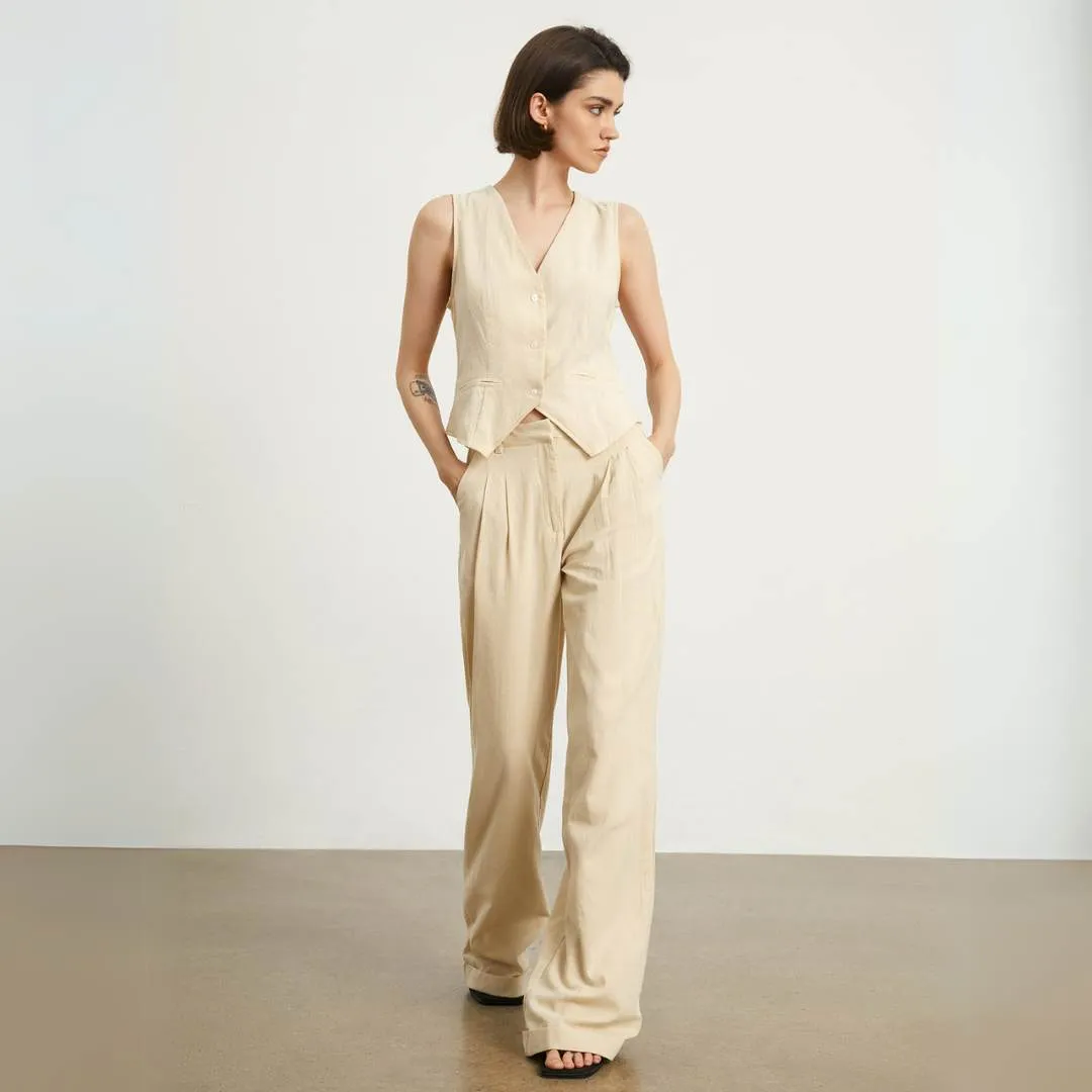 Elizabeth™ | Relaxed Fit Linen Pants Set
