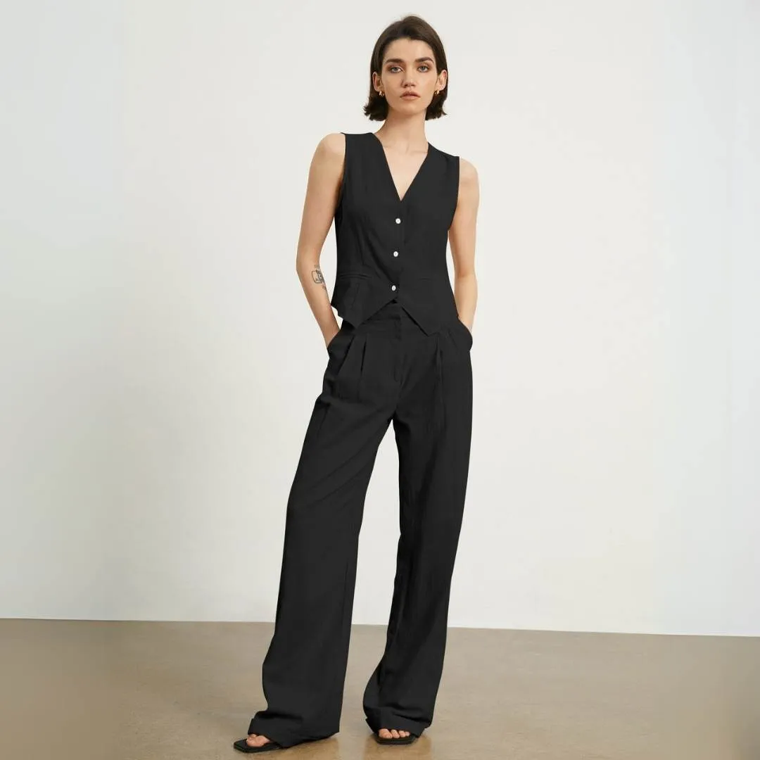 Elizabeth™ | Relaxed Fit Linen Pants Set