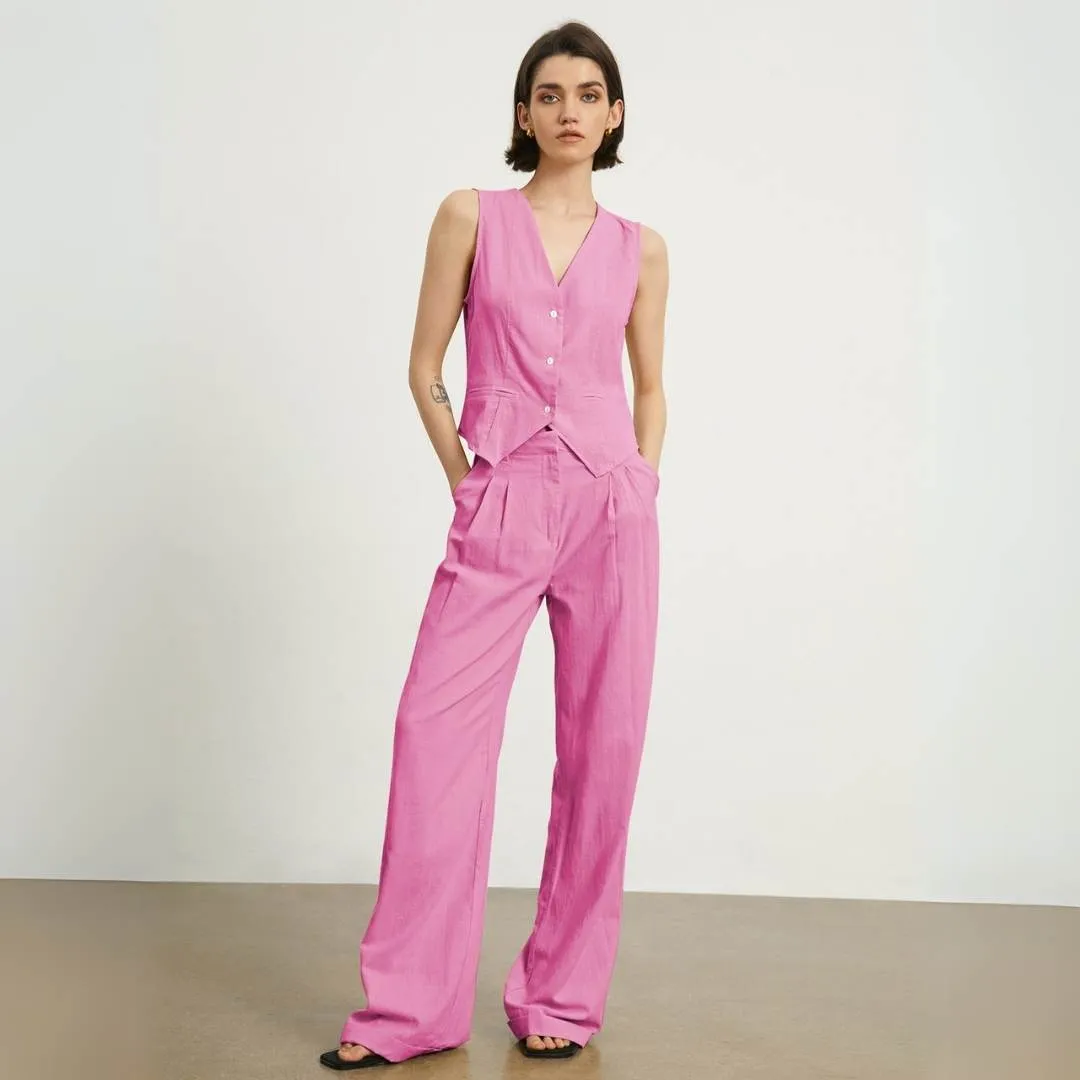 Elizabeth™ | Relaxed Fit Linen Pants Set