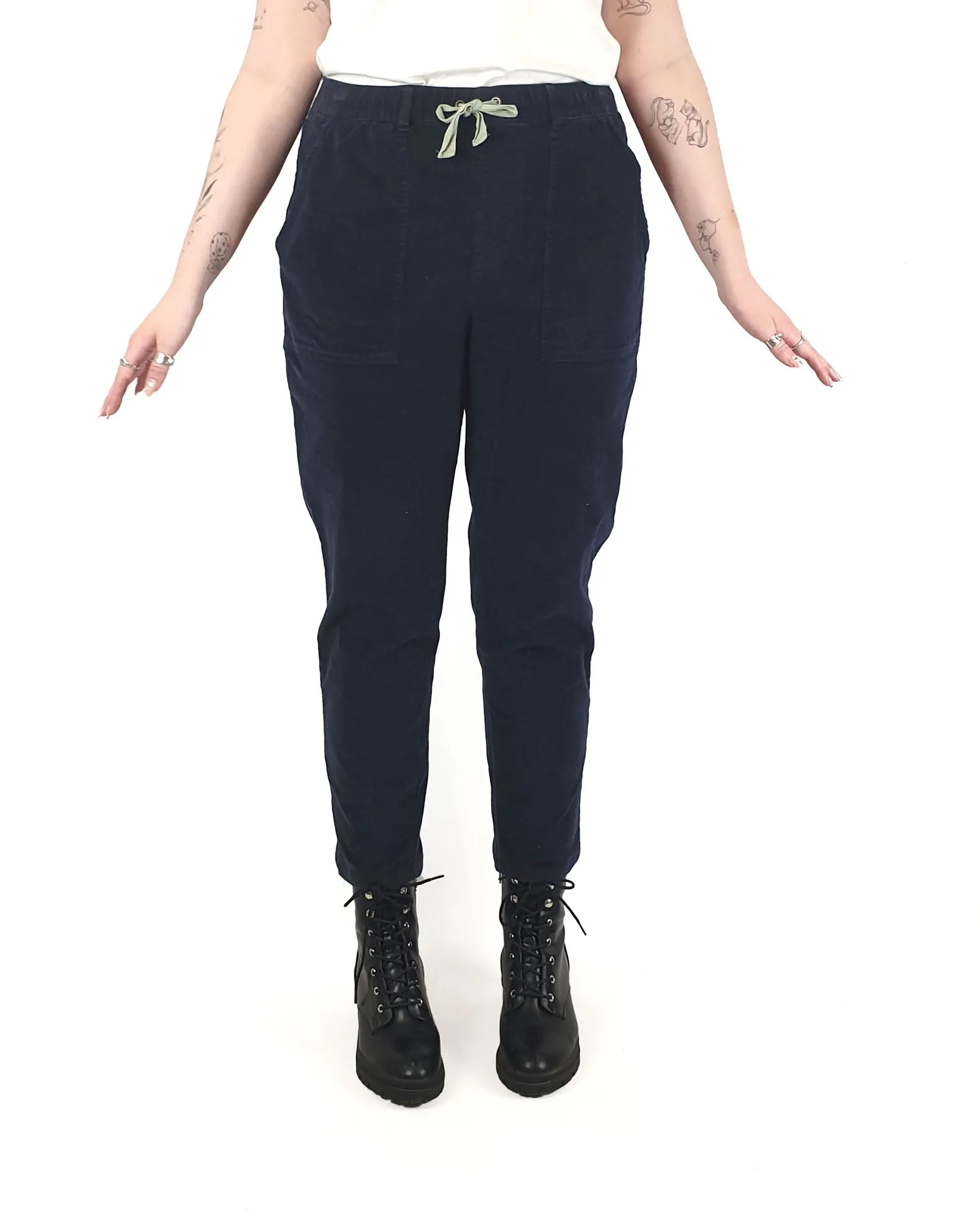 Elm Lifestyle navy cord drawstring pants size 12