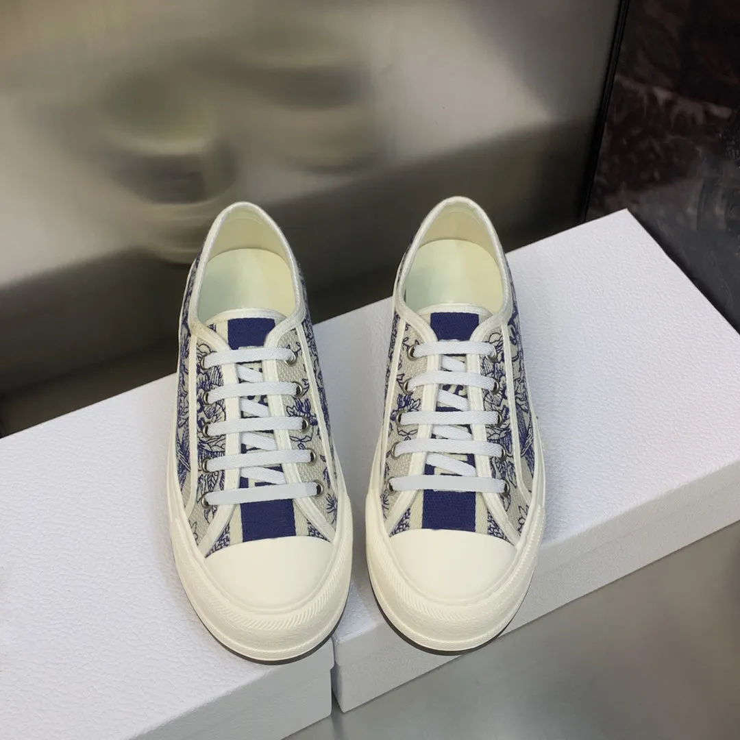 embroidery flats lace up casual shoes comfort fashion women 2023 35-41 men 39-43 2023