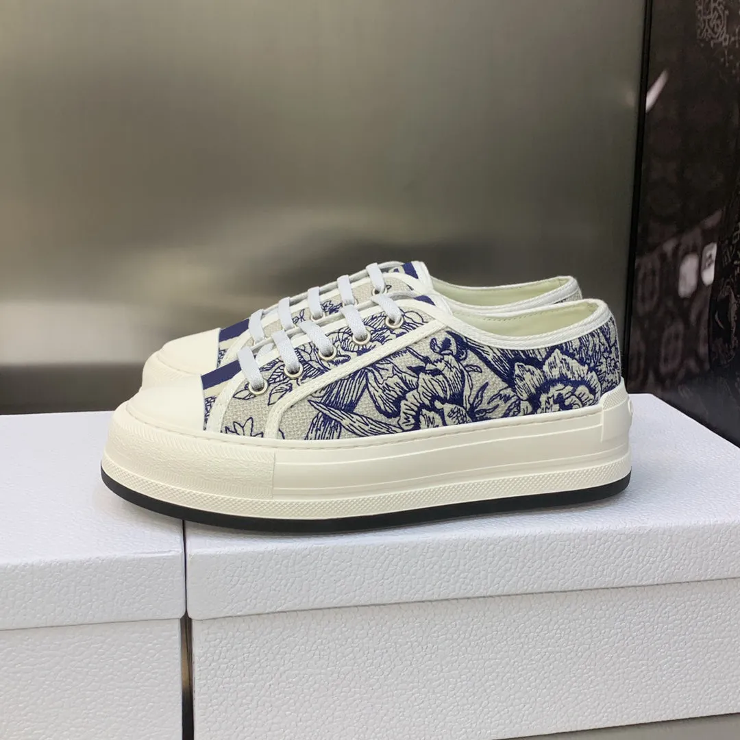 embroidery flats lace up casual shoes comfort fashion women 2023 35-41 men 39-43 2023