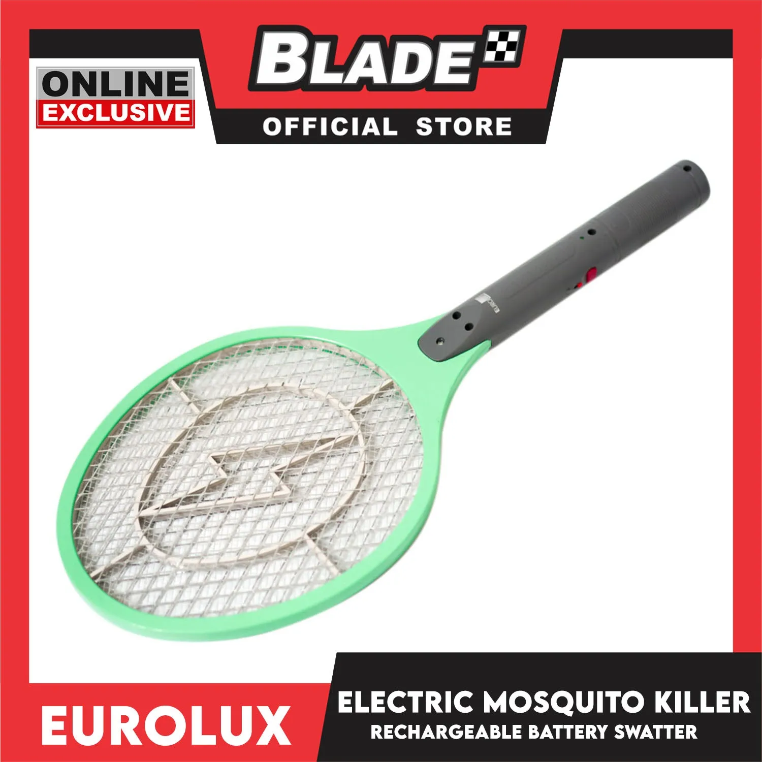 Eurolux Electric Mosquito Killer Rechargeable Racket Fly Swatter for Outdoor and Indoor