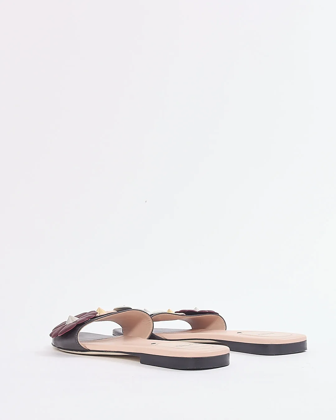 Fendi Grey Multi Floral Cut Out Accent Sandals - 38 BOUGHT AT COST